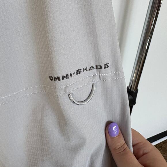 Columbia PFG Pro Fishing Gear Gray Vented Top Button Down Camping Shirt Mens XL - Picture 4 of 11